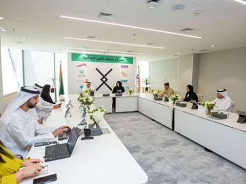 The Higher Committee of the Al Quoz Creative Zone Development Project meeting, presided over by Sheikha Latifa bint Mohammed bin Rashid Al Maktoum. 