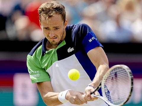 Russia's Daniil Medvedev has replaced Novak Djokovic at the top of the world rankings.