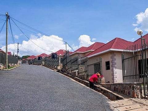 A worker is seen at the Hall Mark Hotel prepared to host asylum seekers sent to Rwanda from Britain, in Kagugu location of Kigali, Rwanda.