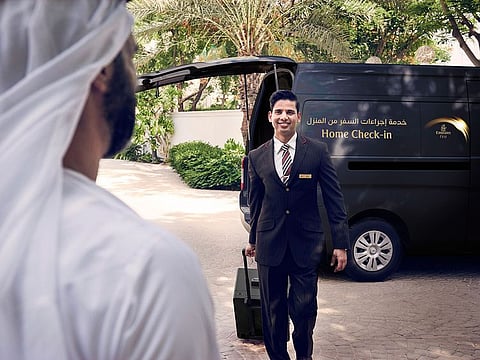 The home check-in service must be booked at least 24 hours prior to flight departure time.