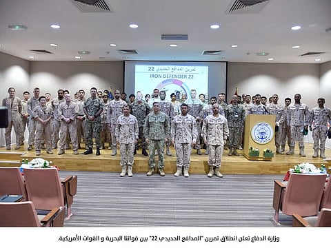 The Ministry of Defence announces the launch of ‘Iron Defender 22’, an annual bilateral training event between the UAE naval forces and the US Naval Central command..