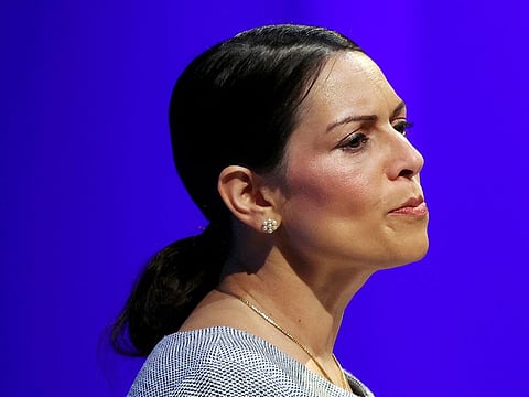 British Home Secretary Priti Patel attends the Conservative Party Spring Conference in Blackpool, Britain March 19, 2022.