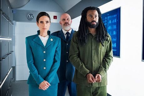 Jennfier Connelly and Daveed Diggs in 'Snowpiercer'