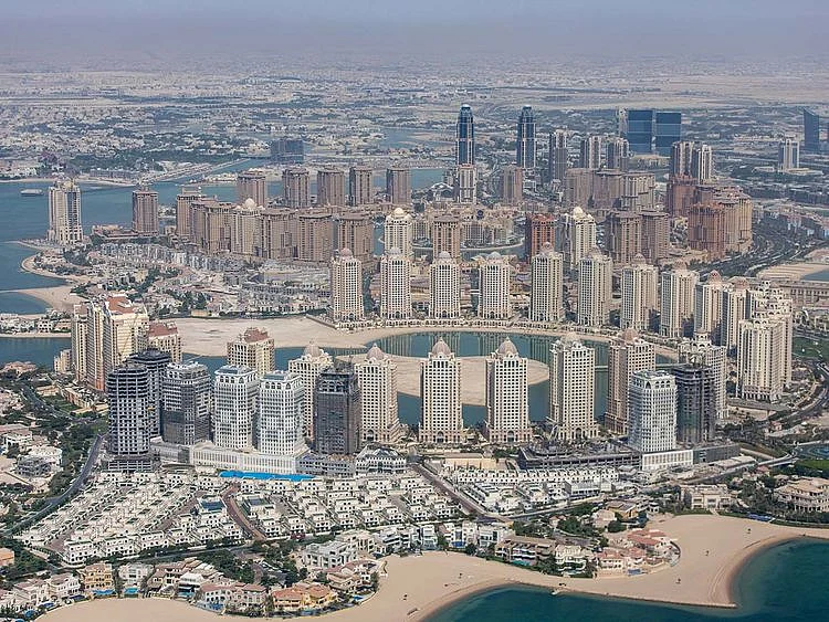 Stock Doha Qatar skyline