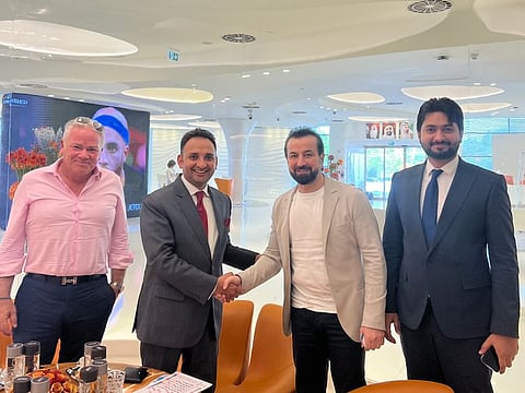 From left to right: Eric Peetermans, MD, Yasa Dubai; Sajid Barkat, Founder & CEO, Yasa; Adel Mardini, Founder and CEO, Jetex; and Khakan Liaqat, MD ,Yasa Dubai