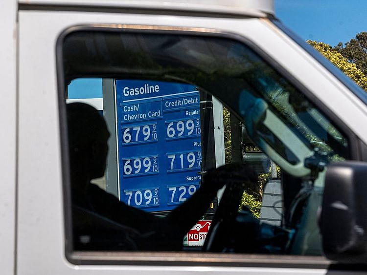 STOCK us gas station