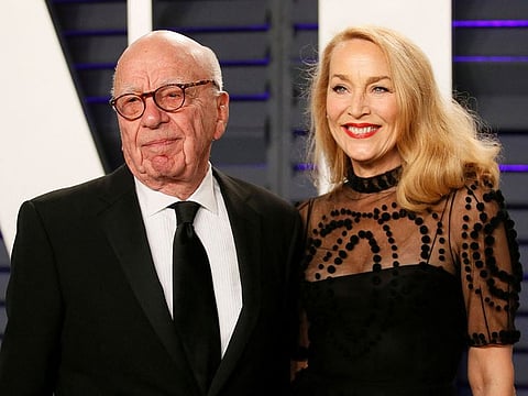 Rupert Murdoch and Jerry Hall.