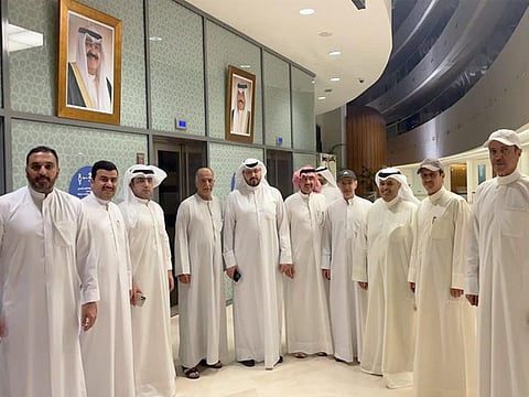 Some of the Kuwaiti lawmakers who staged a sit-in at the parliament.  