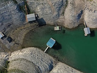 Look: Lakes and rivers dry up as droughts take toll