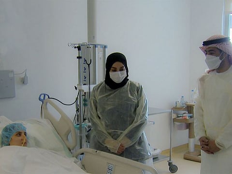 NCEMA Chairman visits Iman Al Safaqsii for her heroics in helping the injured.