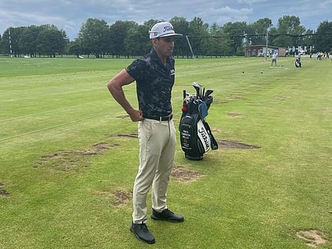 Dubai-based Rafa Cabrera Bello hosting a BMW sponsor's clinic after round two at the BMW International Open.