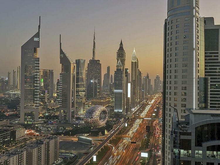 STOCK Dubai skyline