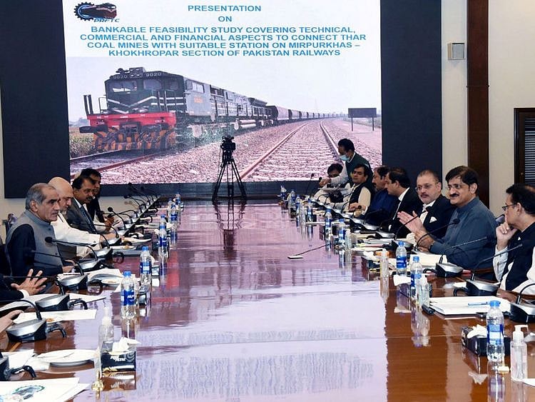 Ministers and officials holding talks on airports in Sindh. 