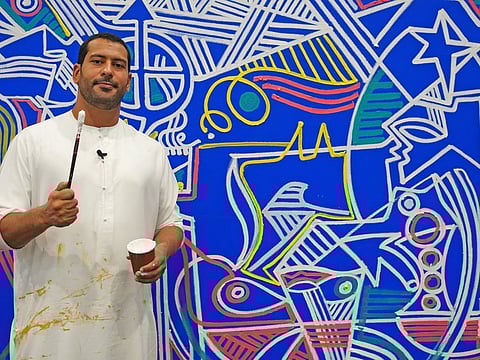 Saudi Arabian artist Abdullah Qandeel creates abstract paintings and converts his paintings into NFTs.