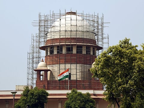 A view of the Supreme Court during the hearing of rebel Shiv Sena leader Eknath Shinde's petition seeking to restrain the disqualification proceedings, in New Delhi on Monday, June 27, 2022.