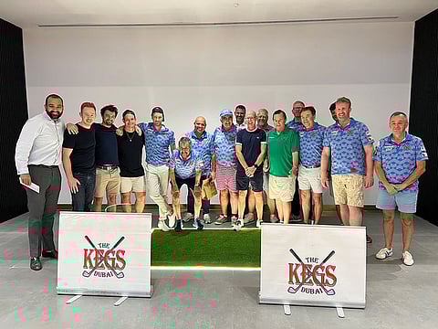 The KEGS Golf Society at their recent outing to MyGolf Dubai to play Pebble Beach Golf Links on their Golfzon Simulators.