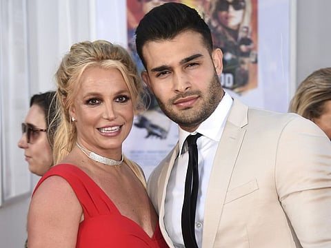 Britney Spears and Sam Asghari in a file photo