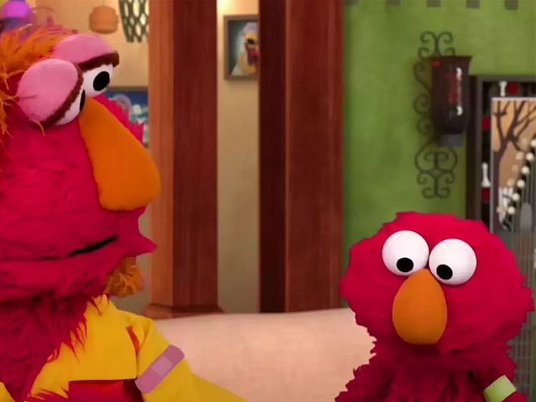  Elmo got his Covid-19 vaccine. 