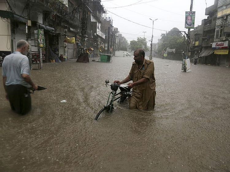  Low-lying areas in Lahore submerged in rain water during June 16-17, 2022, downpour.