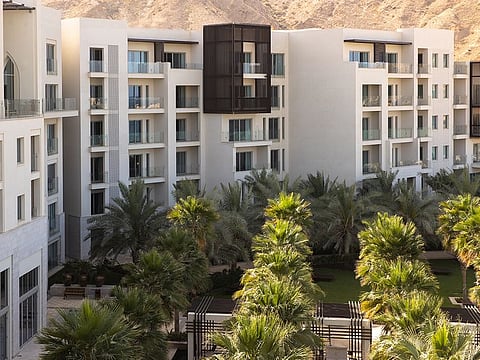 Jumeirah Group is giving guests ocean and mountain views at its latest property, Muscat Bay. 