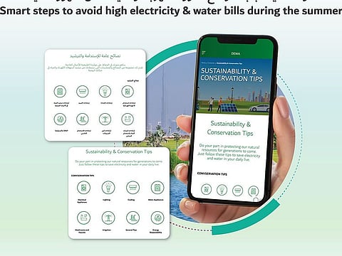 The Dubai Electricity and Water Authority urges its customers to use its smart services to manage their electricity and water consumption. 