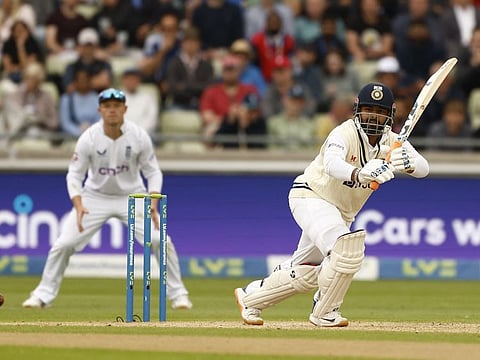 India's Rishabh Pant in action against England during the third day of the fifth Test at Edgbaston. 