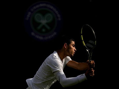 Carlos Alcaraz will face Jannik Sinner in the fourth round of Wimbledon today.