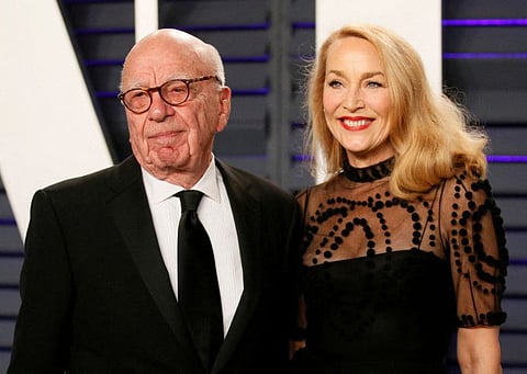 Rupert Murdoch and Jerry Hall in a file photo