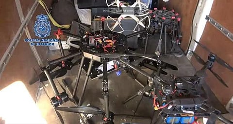 Police said it was the first time they had seized such devices, which are officially known as unmanned underwater vehicles (UUVs).