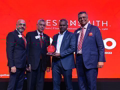 Pankaj Gupta, Director, SMC COMEX International DMCC;  Amit Vardhan - Co-Founder & CEO - Prism Advertising LLC; K. Kalimuthu, Consul (Economic, Trade & Commerce) at the Consulate General of India in Dubai; Bijay Rajnikantt Shah, National Director – BNI, UAE & Qatar