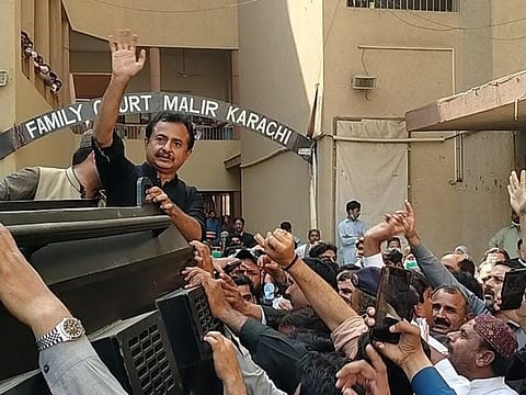 Haleem Adil Sheikh, who was produced before a Karachi’s court after his arrest last year for the first time.