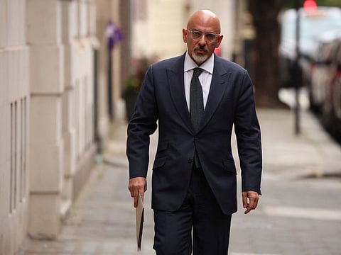 British new Chancellor of the Exchequer Nadhim Zahawi arrives for TV interviews, in London, Britain, July 6, 2022.