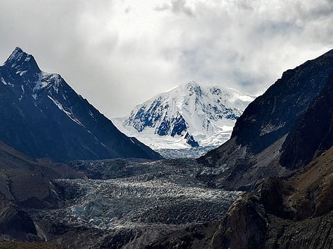 Passu glacier near Passu village in Pakistan's Gilgit-Baltistan region.