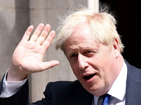 British Prime Minister Boris Johnson walks at Downing Street in London, Britain July 6, 2022.