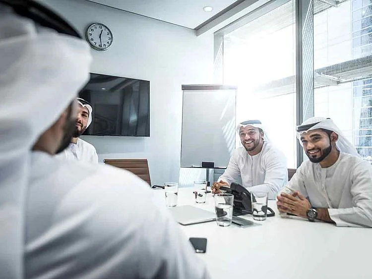 Emiratis at work