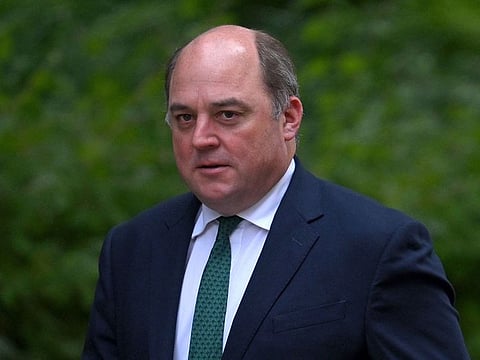 Britain's Defence Secretary Ben Wallace arrives at 10 Downing Street, in central London. 