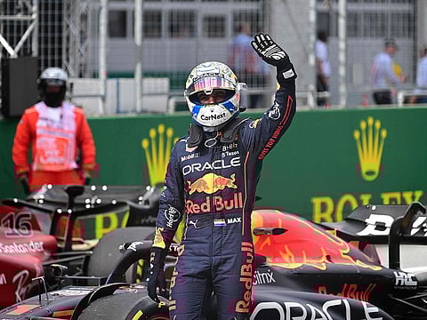 Red Bull's Max Verstappen basking in glory after winning the sprint race at F1 Austrian GP, which enables him to start in front of the grid on Sunday.