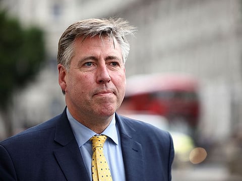 Chairman of the 1922 Committee Graham Brady walks on Whitehall, in London, Britain July 6, 2022. ils of the party leadership election timetable.
