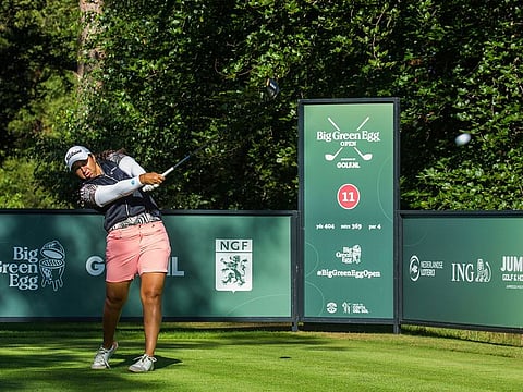 Dubai-based Kristyna showing all her power off the tee this week on the LET.