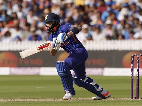 India's Virat Kohli played some beautiful shots, showing his class, before getting out for 16 during the second One Day International against England at Lord's on Thursday.