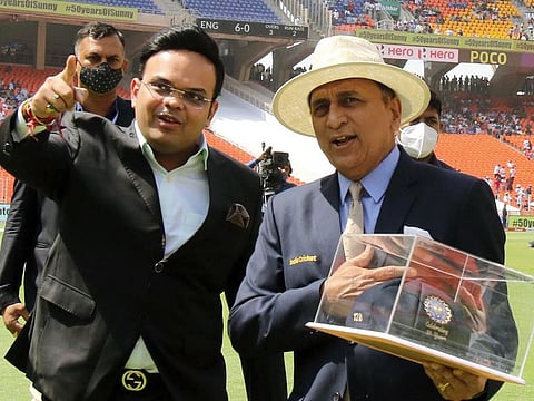 A special “Baggy Blue” was presented to Indian legend Sunil Gavaskar by BCCI Secretary Jay Shah while celebrating 50 years of the opener's Test debut last year.