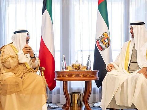 Watch: UAE President and Kuwaiti Crown Prince meet at Jeddah Security and Development Summit