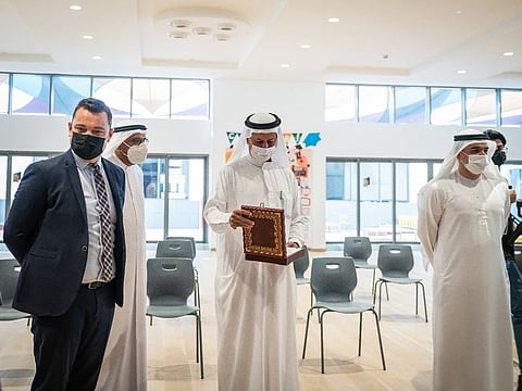  Hussain Sajwani of Damac has a day at the school. He will pump in Dh20 million over five years on the Dubai Schools Project.