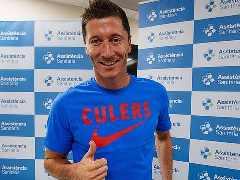 Robert Lewandowski has moved to Barcelona in a deal worth 45 million euros and has joined the team on their U.S. pre-season tour.