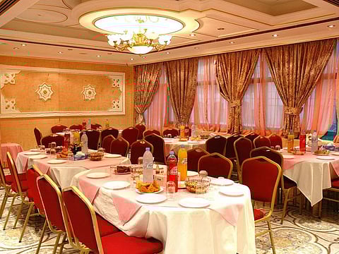 The interiors of Al Ibrahimi Restaurant in Abu Dhabi. 