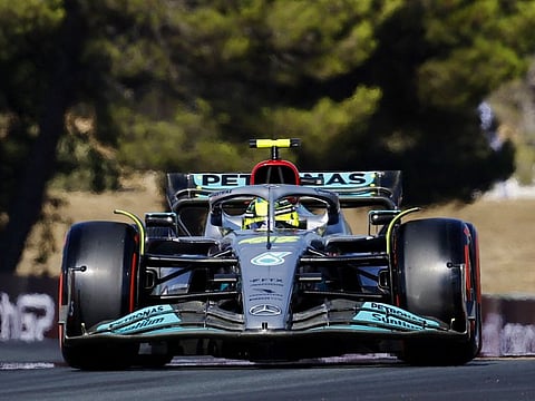 Mercedes' Lewis Hamilton during practice for the Formula One French Grand Prix at Circuit Paul Ricard on Friday.