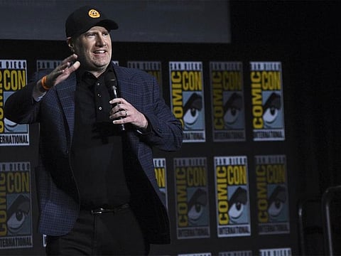  Kevin Feige attends a panel for Marvel Studios on day three of Comic-Con International on Saturday, July 23, 2022, in San Diego. 