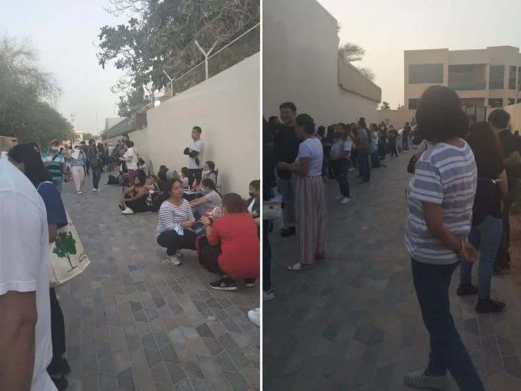 OEC Queue outside Philippine consulate