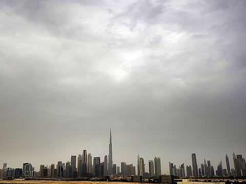 Rain clouds over Dubai