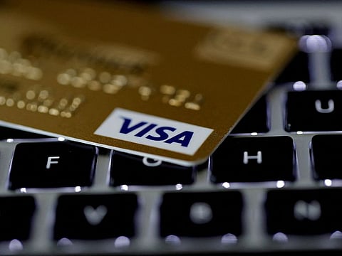 A Visa credit card.
